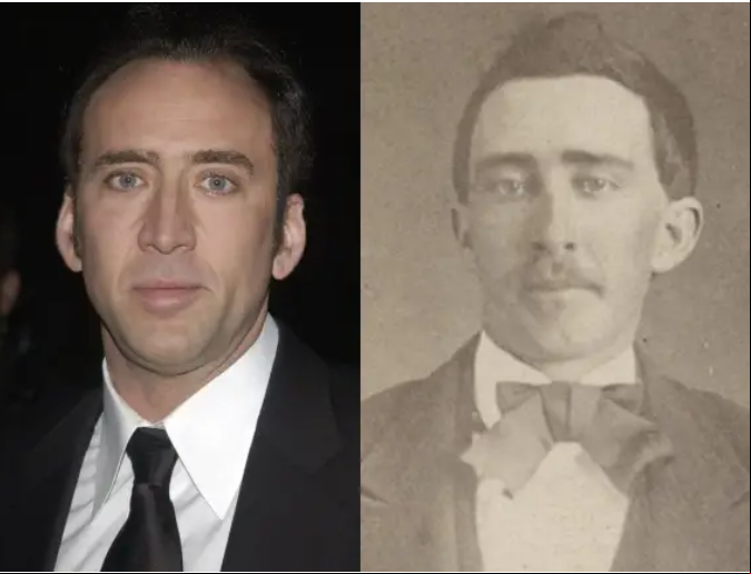 O ator americano Nicolas Cage, famoso por filmes como A Outra Face (1997), tem como sósia do ado este homem da foto.